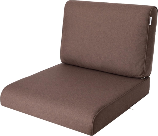 Bjird Sitzkissen Polsterauflagen für Rattanmöbel - 2-teilig (Sitz + Rückenlehne), Kissen für Gartenmöbel / Stühle - Indoor & Outdoor - Anti-Rutsch