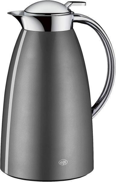 Alfi Isolierkanne Gusto, Kaffeekanne, Teekanne, Iso Kanne, Edelstahl, Space Grey, 1 L, 3561. 218. 100