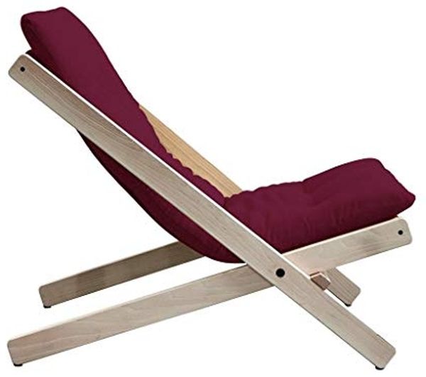 KARUP DESIGN BOOGIE Futon Liegestuhl Gestell Natur / Bordeaux Bild 3