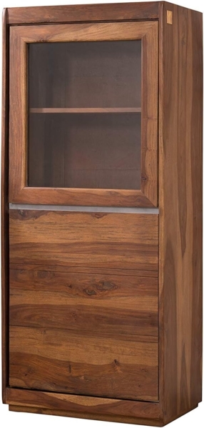 Massivmoebel24 Standvitrine (Vitrine Sheesham 63x40x147 noble unique lackiert SYDNEY #105) Bild 8
