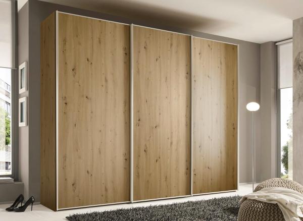 Staud Schwebetürenschrank, Holzwerkstoff, Artisan Eiche, 240cm / 298cm / 68 cm (H/B/T)