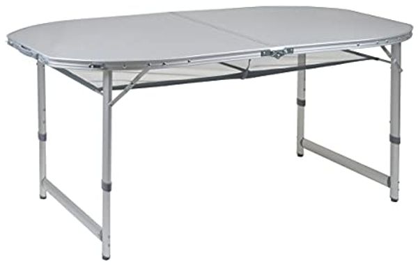 Bo-Camp Premium Koffertisch, oval, 150x80 cm, grau
