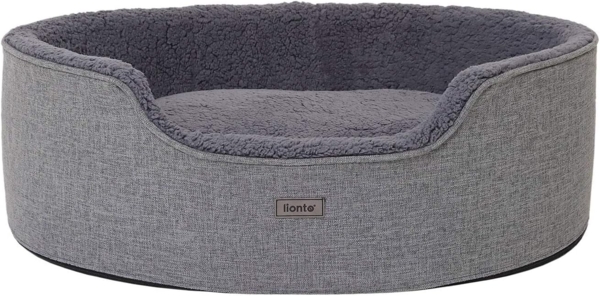 lionto Tierkissen lionto Hundebett mit Wendekissen waschbar Katzenbett Haustierbett, Plüsch