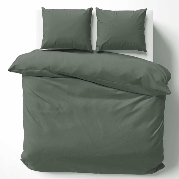 Cotton Castle Bettwäsche Bettgarnitur Bettbezug 100% Baumwolle 135x200 155x220 200x200 200x220, Farbe:Silber, Größe:200x220 cm