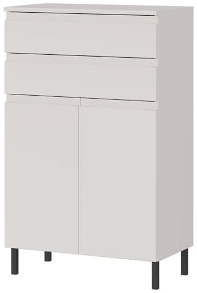 Lomadox Badkommode SALO-01, kaschmir Front matt 60 cm breit Metallfüße modern