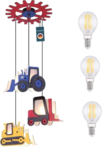 Hängeleuchte Kinderzimmer Pendelleuchte Kinderlampe Hängelampe 15731-3HLMDS