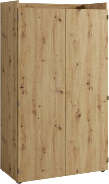 byLIVING Sekretär Janne/Artisan-Eiche-Optik/Office-Schrank mit 2 Türen/platzsparend/Grifflos/B 80, H 141, T 40 cm