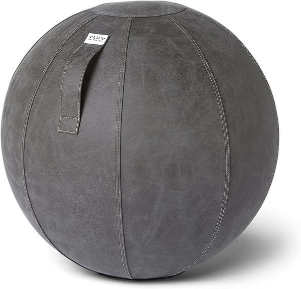 Vluv Vega Kunstleder-Sitzball Durchmesser 60-65 cm Dark Grey / anthrazit