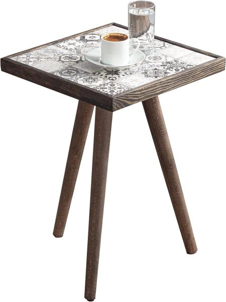 Beistelltisch Götene 45 x 32 x 32 cm Dunkler Holzton [en. casa]