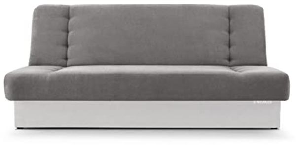 MOEBLO Schlafsofa Cyprus, Sofa Kippsofa Klappsofa Clic-Clack Couch für Wohnzimmer Federkern Sofagarnitur Polstersofa - 192x85x92 cm -, mit Bettkasten und Schlaffunktion
