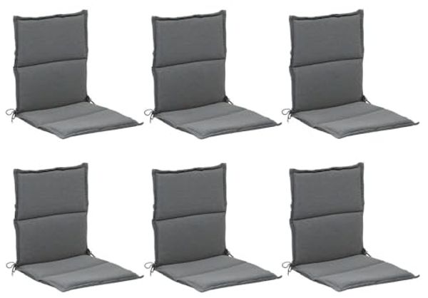 GO-DE Polsterauflage RATALIA, 46 x 98 cm, Hellgrau, Polyester, (Set, 6 St), für Niedriglehner-Stühle