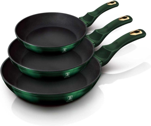 Berlinger Haus Berlinger Haus Set mit 3 Granitpfannen 20/24/28 cm Metallic Emerald BH6168F