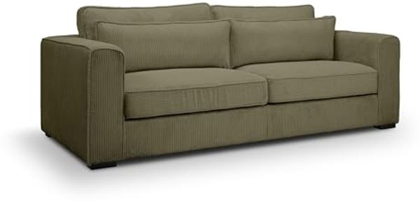 3-Sitzer-Sofa B/H/T: 241 x 92 x 112 cm in khaki