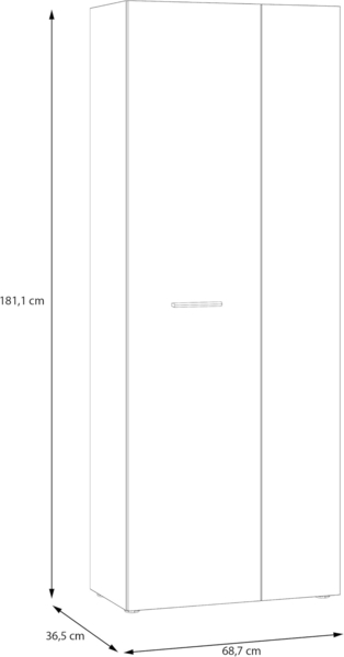 FORTE Mehrzweckschrank NET306 Mehrzweckschrank, inklusive Einlegböden, verschiedene Dekore Bild 2