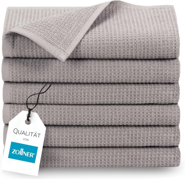 ZOLLNER Handtücher, Zwirnfrottier (6-St), 50 x 70 cm, 100% Baumwolle