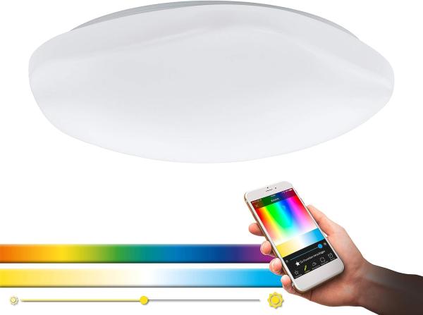 Eglo 97921 LED Deckenleuchte TOTARI-C weiß Ø59,5cm H:13,5cm dimmbar mit Connect Funktion inkl. Fernbedienung