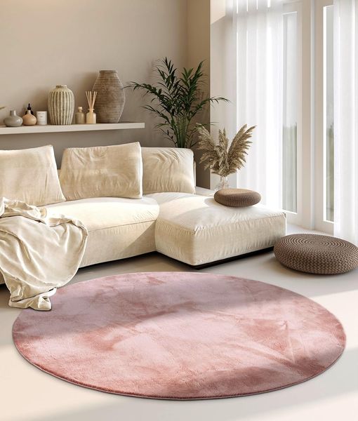 Villeroy & Boch Teppich Leon, rund, Höhe: 15 mm, Langflor, Shaggy, einfarbig, flauschig, weich, glänzend, modern, uni