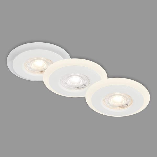 Di-Ka LED Einbauleuchte Skill 3er Set weiß Ø 8,4 cm 4,9W, warmweiß