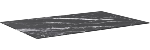 vidaXL Tischplatte Schwarz 100x62 cm 8 mm Hartglas in Marmoroptik 322275