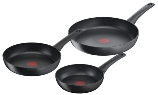 Tefal Pfannen-Set Ultimate On, Aluminium (Set, 3-tlg, Tefal Ultimate On Pfannenset 3-tlg. (20, 24, 28 cm), Antihaftversiegelung, Temperaturanzeiger, Induktion
