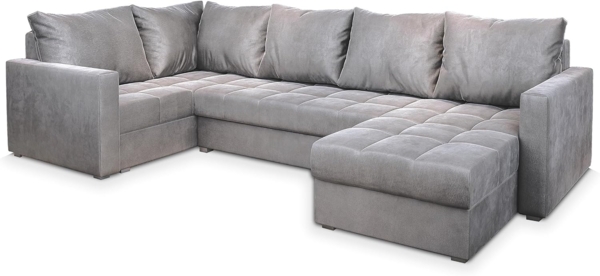 Masseno Ecksofa LORIVO mit Schlaffunktion U-Form, Sofa mit Bettkasten