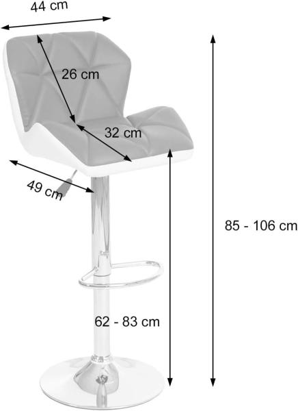 Barhocker HWC-A92, Barstuhl Tresenhocker, höhenverstellbar Kunstleder ~ blau Bild 2