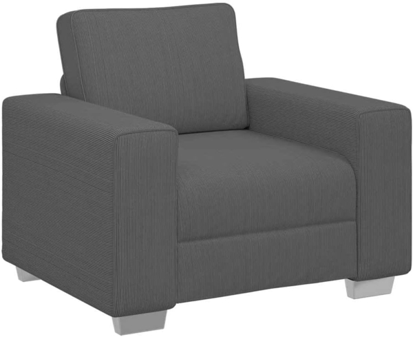 vidaXL Sessel Dunkelgrau 60 cm Cordstoff 4105187