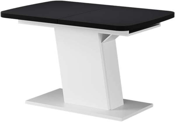 Esstisch Fenaro Schwarz/Weiß 120 x 80 cm ausziehbar Vicco