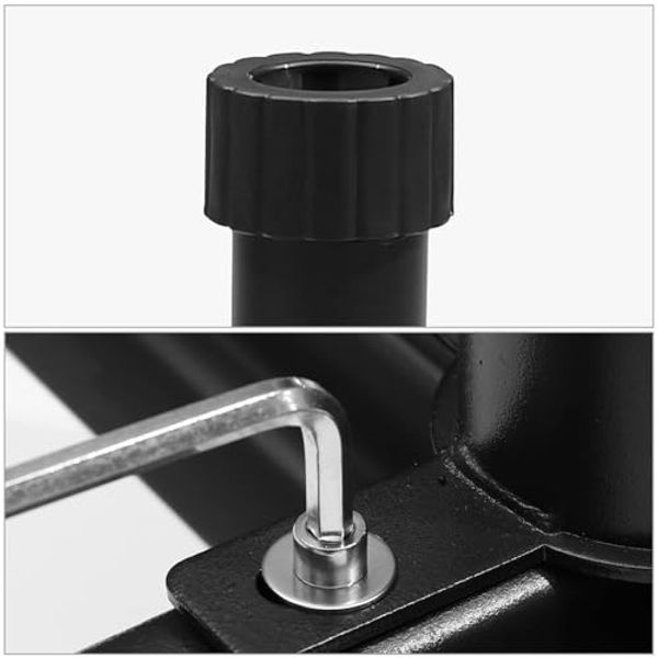 Sekey Schirmständer Platten Plattenständer für Schirmstöcke bis 38-48 mm,passend für Wegeplatten/Schirmständer（Lieferung ohne Platten）,Schwarz Bild 5