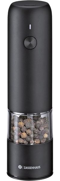 Pfeffermühle Salz-Gewürzmühle USB elektrisch 14cm ZASSENHAUS Köln schwarz 033137