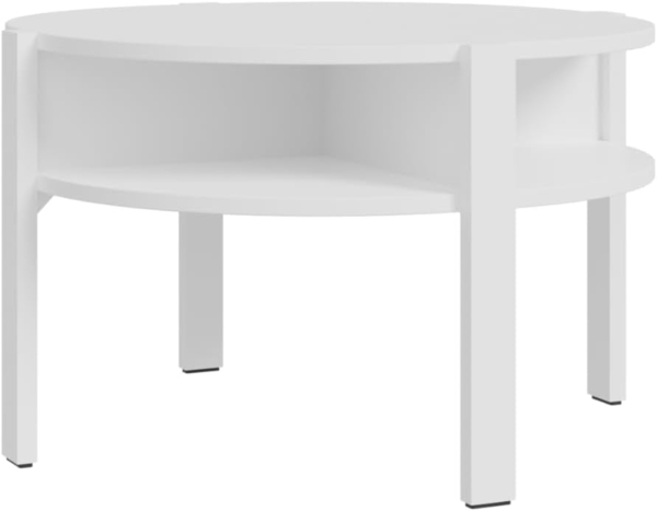 FORTE Tobago Couchtisch, Holzwerkstoff, Weiß, 74,4 x 45,5 x 74,4 cm Bild 4