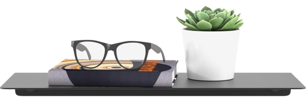 SO-TECH® Deko-Wandregal Design Wandboard Schweberegal HOVER aus Stahl 35 x 13 cm, 3-tlg, 30 mm Höhe, schwarz, 3er Set, inkl. Befestigungsset Bild 4