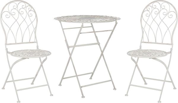 Bistro Set STIFFE Metall Weiß