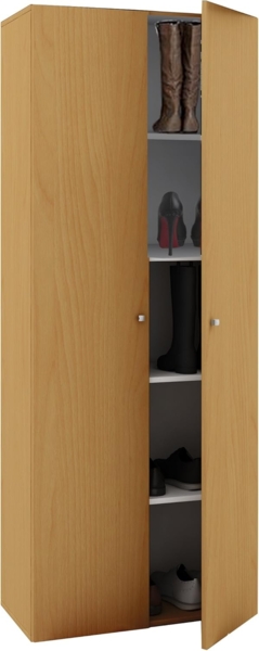 VCM Schuhschrank Vandol l mit Türen 5 Fächer Buche
