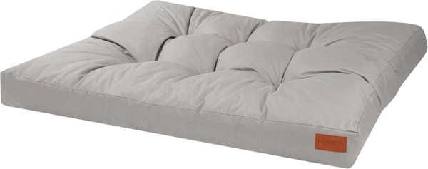 BedDog® BENNY Hundebett - komfortables dickes Kissen für Hunde und Katzen Oxford-Stoff, Hunde-Sofa, Hunde-Matte unifarben, moderne Hunde-Matratze LIGHT-GREY (hellgrau), (XXL) 111x89x10 cm