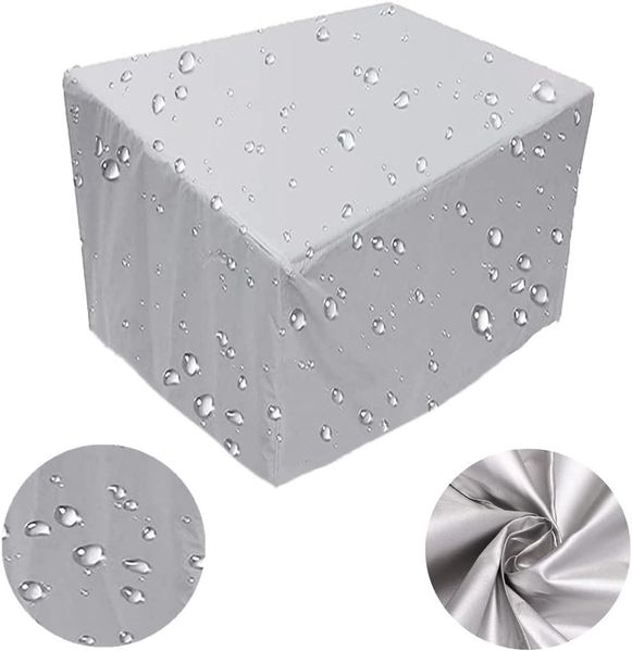 Gartentisch Abdeckung 90x90, Schutzhülle Gartentisch 90 x 90 x 40 cm Abdeckplane für Gartenmöbel Schutzhülle Gartenmöbel Abdeckhaube Rechteckige Winddicht Wasserdicht Anti-UV - (Silber 90 x 90 x 40 cm)