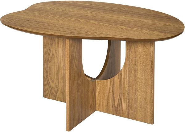 HOME DECO FACTORY, HD7388, Moderner Calypso-Couchtisch, Elegantes und praktisches Design, integrierte Aufbewahrung, ideal für Wohnzimmer, pflegeleicht, 80 x 42 x 60 cm, Braun