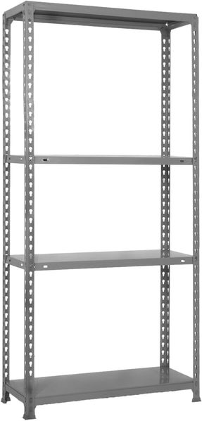 Simon Rack Schwerlastregal, 1500 x 800 x 500 mm, Bis 70 kg Belastbar, 4 Verstellbare Ablagen, Kellerregal, Lagerregal, Grau - Ecoclick
