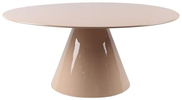 Vente-unique - DINEGA Couchtisch Metall Beige - B 80 cm x H 36 cm x L 80 cm