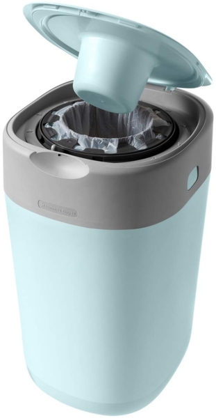 Tommee Tippee Windeleimer Twist & Click Sangenic Tec, Geruchsdichtes Windelentsorgungssystem, Inklusive 1x Nachfüllkassette, Blau Bild 8