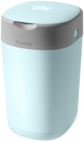 Tommee Tippee Windeleimer Twist & Click Sangenic Tec, Geruchsdichtes Windelentsorgungssystem, Inklusive 1x Nachfüllkassette, Blau Bild 1