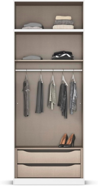 Rauch Möbel Lagoa, Kleiderschrank, Garderobe für Schlafzimmer, Kinderzimmer, Jugendzimmer 4-türig, mit Zubehör Premium, Farbe Beige, Breite 91 Bild 8