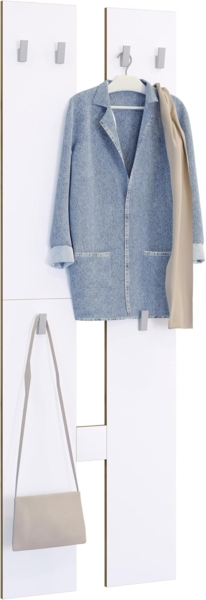 VCM Dielenmöbel Salia 920770 Weiß H. 140 x B. 57 x T. 2 cm