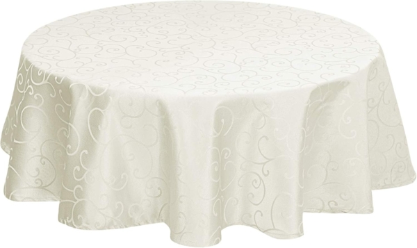 EUGAD Tischdecke (1-tlg), Damast Ornamente, mit Saum, Abwaschbar und Bügelfrei