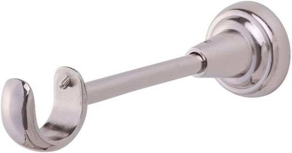 MDEKOR Gardinenstange Vorhangstange 19mm, 1-läufig, kürzbar, 1-läufig Wand oder Deckenmontage, 120 cm Edelstahl Bild 7