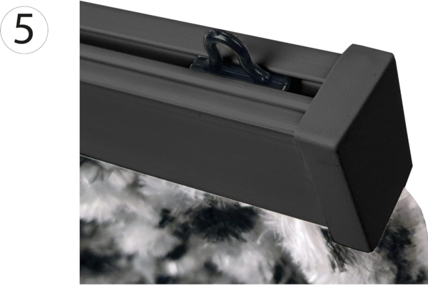 Flauschvorhang 80x185 cm in Unistreifen grün - weiß, perfekter Insekten- und Sichtschutz für Ihre Balkon- und Terrassentür, viele Farben Bild 6