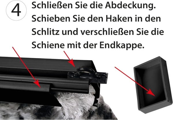 Flauschvorhang 80x185 cm in Unistreifen grün - weiß, perfekter Insekten- und Sichtschutz für Ihre Balkon- und Terrassentür, viele Farben Bild 5
