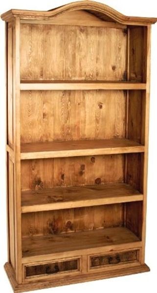 MiaMöbel Mexico Bücherregal Massivholz Pinie Landhaus Mexiko Möbel Mexikanisch