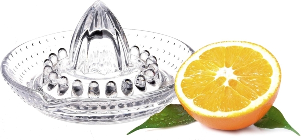 Zitruspresse Glas Zitronenpresse Handentsafter Saftpresse Orangenpresse 14 cm