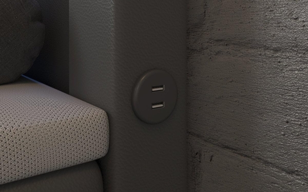 Boxspringbett Reposito mit LED, USB und Stauraum 140x200 Grau H4 (100kg+) Bild 4